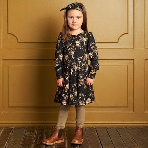 Musli "Poetry" Dress, Kids Size, Fall/Winter Black and Floral